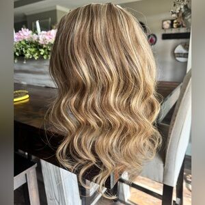 Full Shine brand human hair U part half wig 14-16in